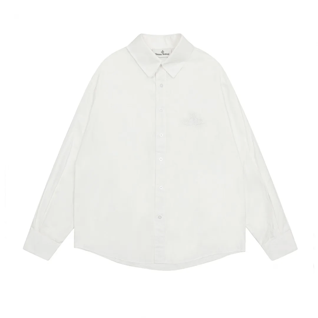 vivienne west wood The Queen Mother of the West Vivienne Heavy-duty patchwork old-style washed embroidered shirt Four seasons style Heavy-duty embroidery patch washing design on the back Very beautiful and unique Sleeve folding design with high workmanship Expanded arc design at the hem Loose and casual, slimming 5 color combinations are very versatile Correct accessories in the whole series Every detail is completely restored Straight to the full color Color: Eucalyptus green Sky blue Taro purple Pink White Size: S M L